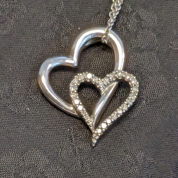 Kay Jewelers Jewelry - Sterling Silver Diamond Heart Pendant Necklace